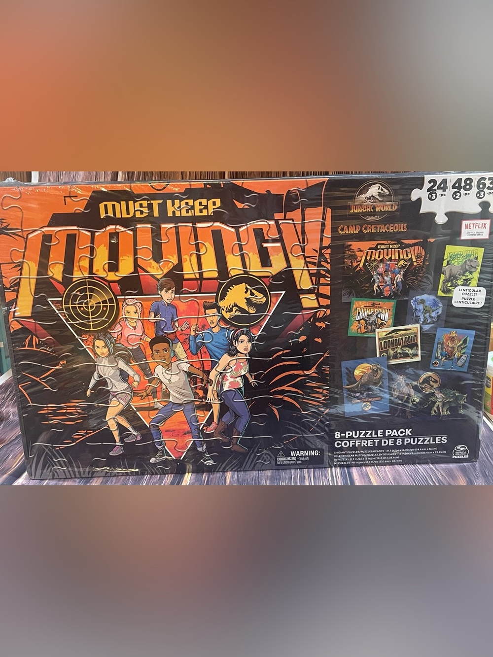 Jurassic World Camp Cretaceous 8-Puzzle Pack Must Keep Moving Perfect gift